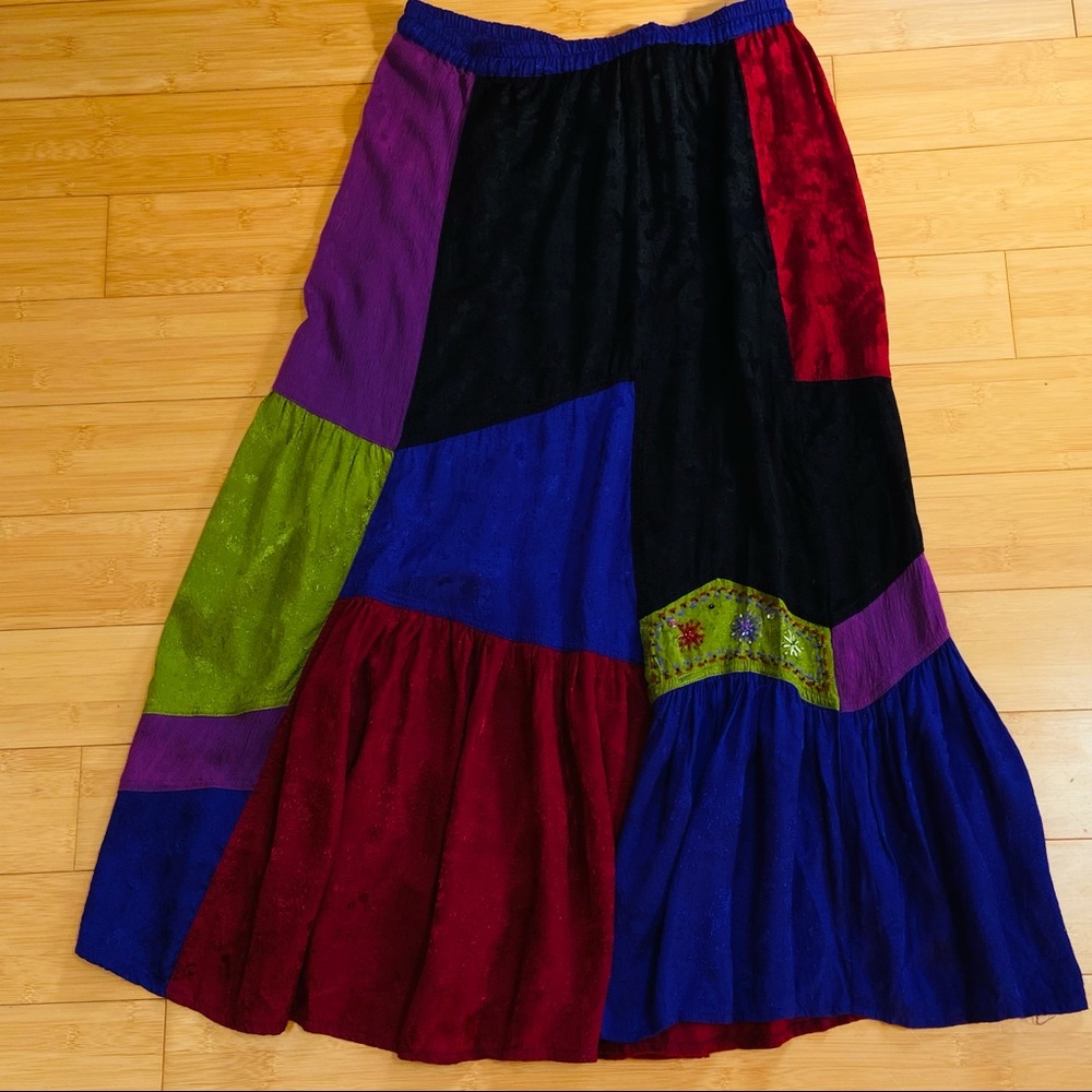 Euc Usindo Patchwork Patch Multicolor Vintage Max… - image 8